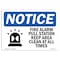 Signmission OSHA Notice, 5" Height, Fire Alarm Pull Station Keep Sign With Symbol, 7" X 5", Landscape OS-NS-D-57-L-12542 - alternate 1